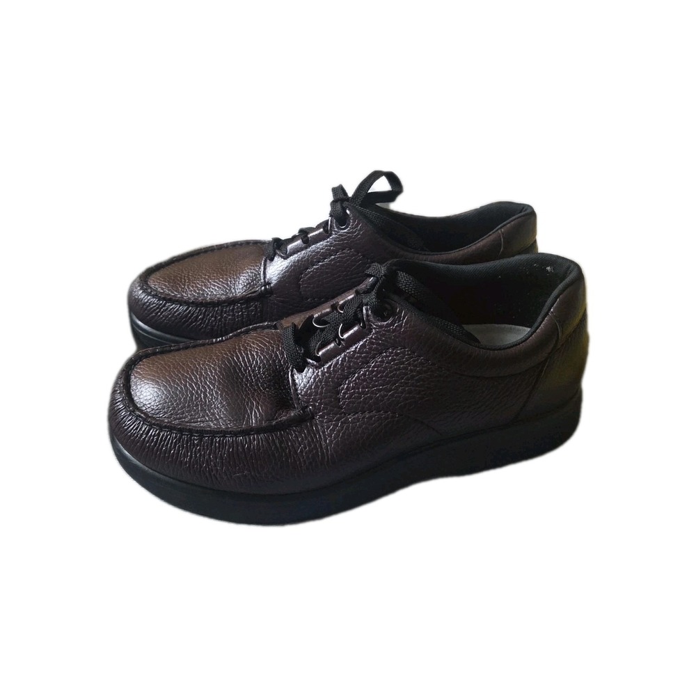 SAS Tripad Comfort Shoes Mens 9.5 W Wide Brown Leather Moc Toe Lace Up USA - Picture 6 of 15